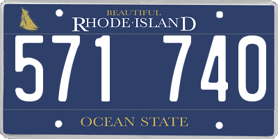 RI license plate 571740
