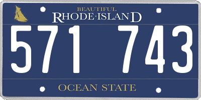 RI license plate 571743
