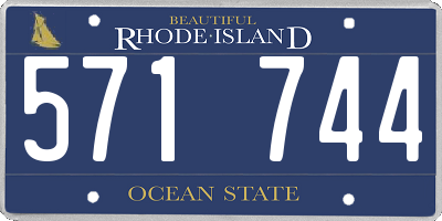 RI license plate 571744