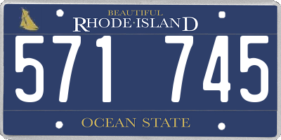 RI license plate 571745