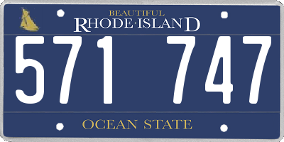 RI license plate 571747
