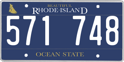 RI license plate 571748