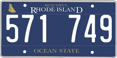 RI license plate 571749