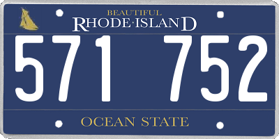 RI license plate 571752