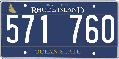 RI license plate 571760