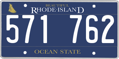 RI license plate 571762