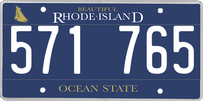 RI license plate 571765
