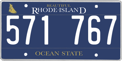 RI license plate 571767