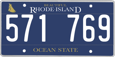 RI license plate 571769