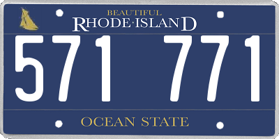 RI license plate 571771