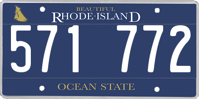RI license plate 571772
