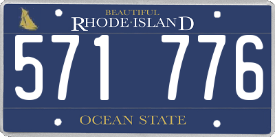 RI license plate 571776