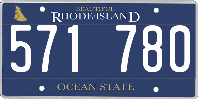 RI license plate 571780