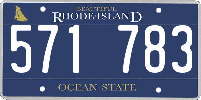 RI license plate 571783