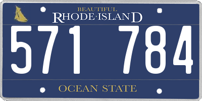 RI license plate 571784