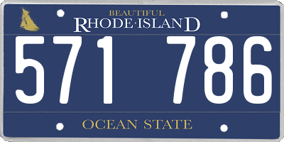RI license plate 571786