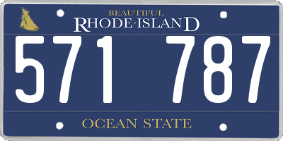 RI license plate 571787