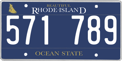 RI license plate 571789