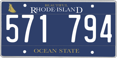 RI license plate 571794