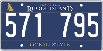 RI license plate 571795