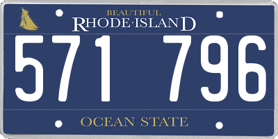 RI license plate 571796