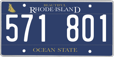 RI license plate 571801