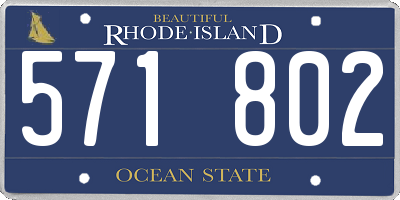 RI license plate 571802