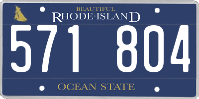 RI license plate 571804
