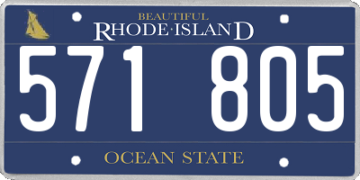 RI license plate 571805