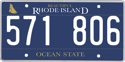 RI license plate 571806