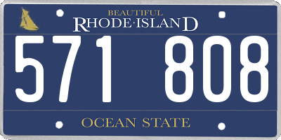 RI license plate 571808