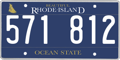 RI license plate 571812