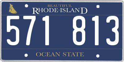 RI license plate 571813