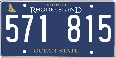 RI license plate 571815