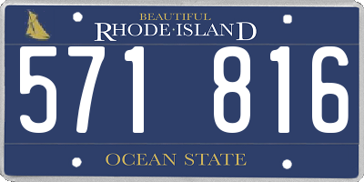 RI license plate 571816