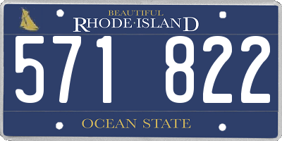 RI license plate 571822