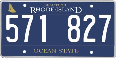RI license plate 571827