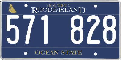 RI license plate 571828