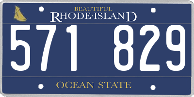 RI license plate 571829