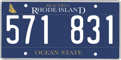 RI license plate 571831