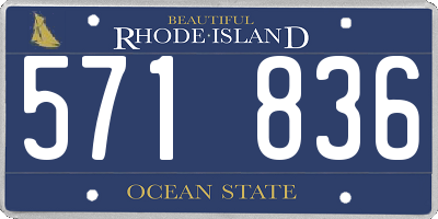 RI license plate 571836