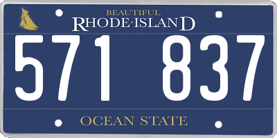RI license plate 571837