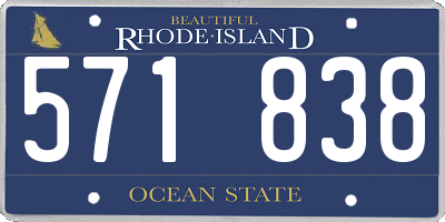 RI license plate 571838