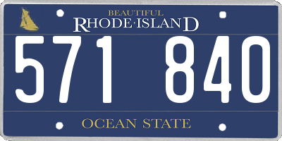 RI license plate 571840