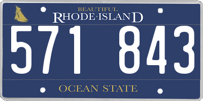 RI license plate 571843