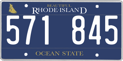 RI license plate 571845