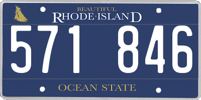 RI license plate 571846