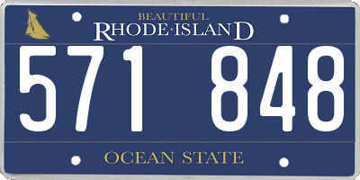 RI license plate 571848