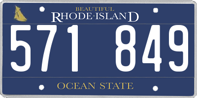 RI license plate 571849