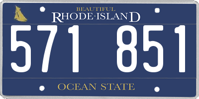 RI license plate 571851